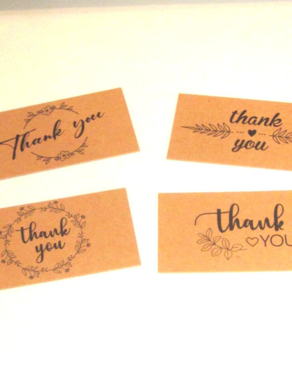 Kraft Paper Thank You Cards 100 - Picture 3 of 3